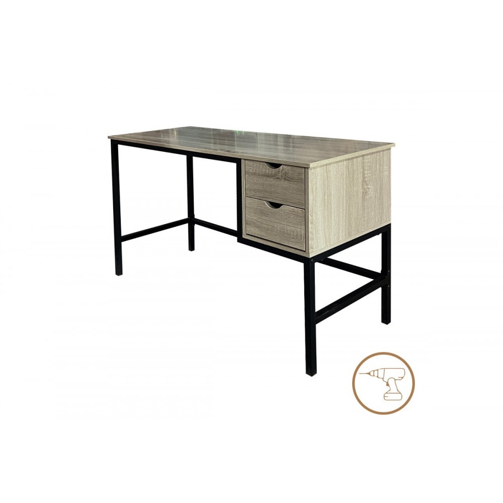 Γραφείο εργασίας "RAMEN" σε χρώμα σονόμα/μαύρο 120x48x76