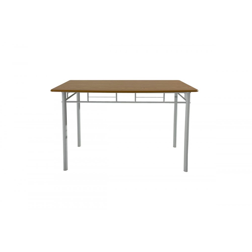 Τραπεζαρία 5τμχ "ROZA II" από mdf/μέταλλο σε χρώμα φυσικό/λευκό 110x60x74