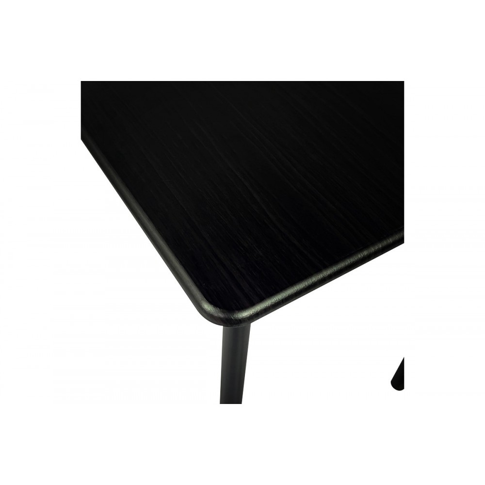 Τραπεζαρία 5τμχ "ROZA II" από mdf/μέταλλο σε χρώμα μαύρο 110x60x74