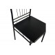 Τραπεζαρία 5τμχ "ROZA II" από mdf/μέταλλο σε χρώμα μαύρο 110x60x74