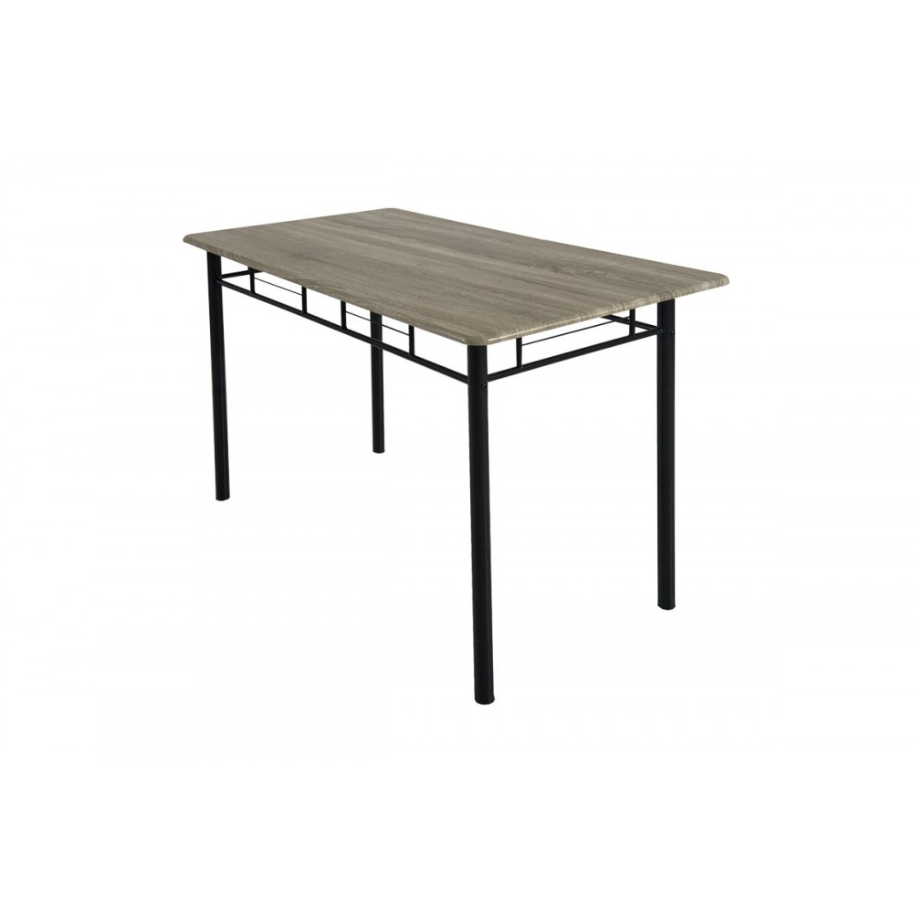 Τραπεζαρία 5τμχ "REFORIA" από mdf/μέταλλο σε χρώμα γκρι/μαύρο 110x60x74