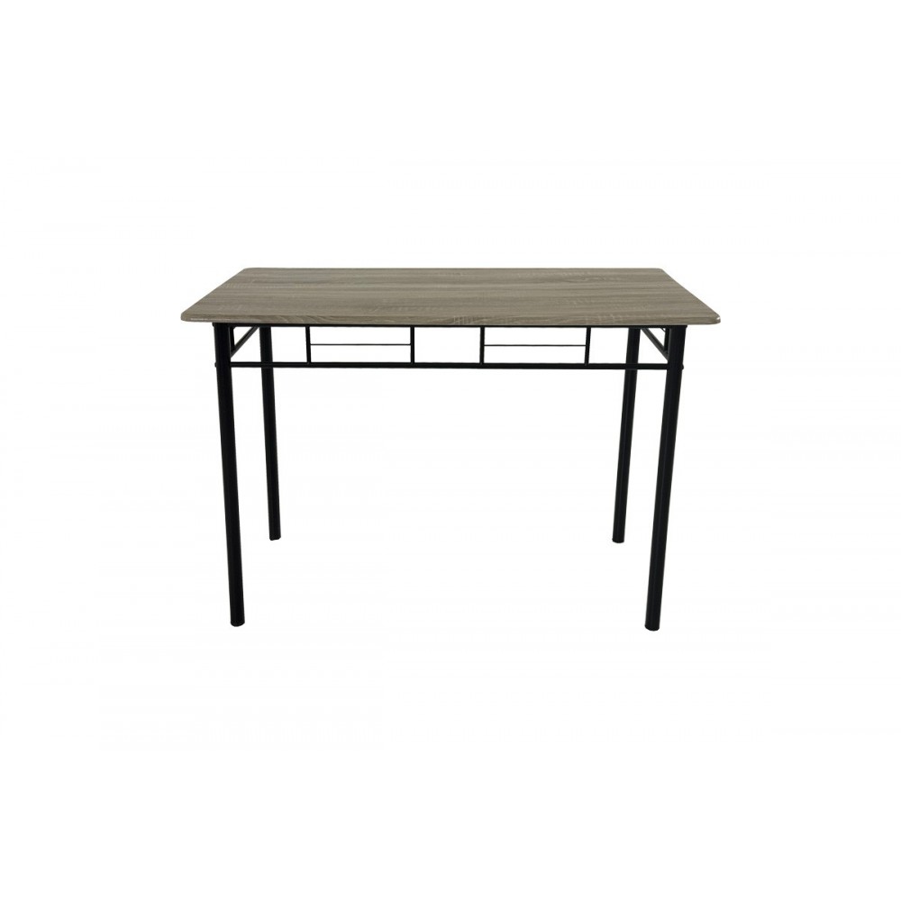 Τραπεζαρία 5τμχ "REFORIA" από mdf/μέταλλο σε χρώμα γκρι/μαύρο 110x60x74