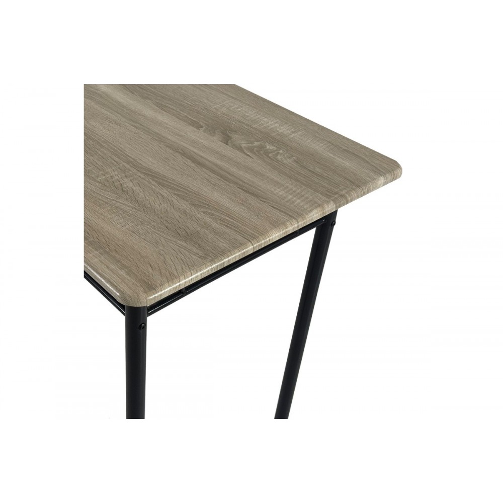 Τραπεζαρία 5τμχ "REFORIA" από mdf/μέταλλο σε χρώμα γκρι/μαύρο 110x60x74