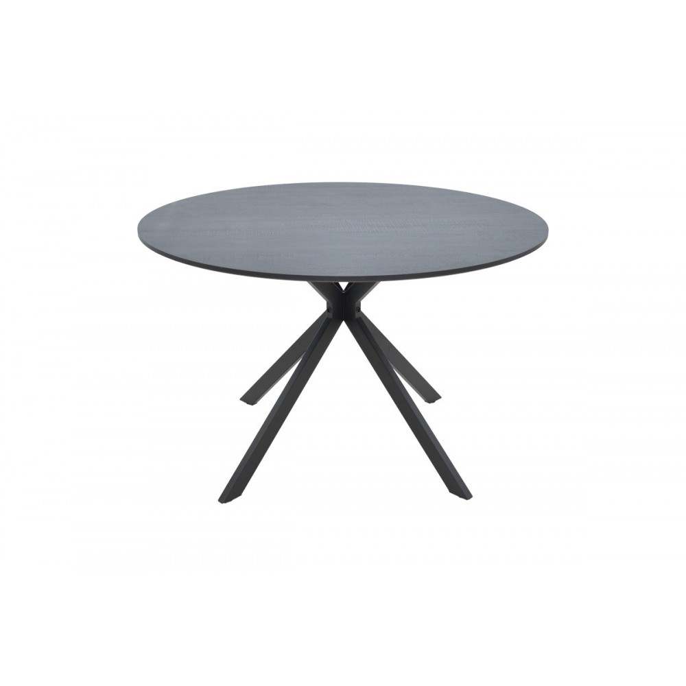 Τραπέζι "XUSON" από mdf/μέταλλο σε χρώμα ανθρακί/μαύρο Φ120x75