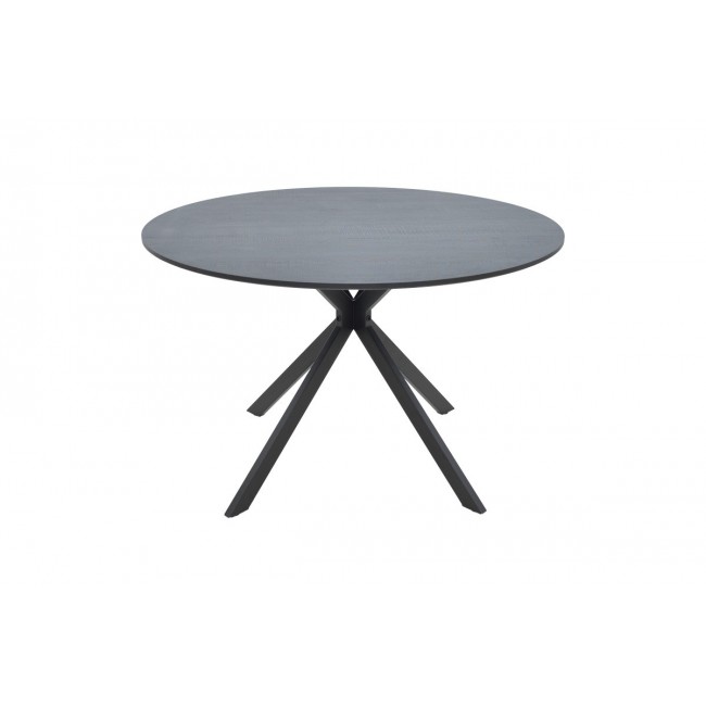 Τραπέζι "XUSON" από mdf/μέταλλο σε χρώμα ανθρακί/μαύρο Φ120x75