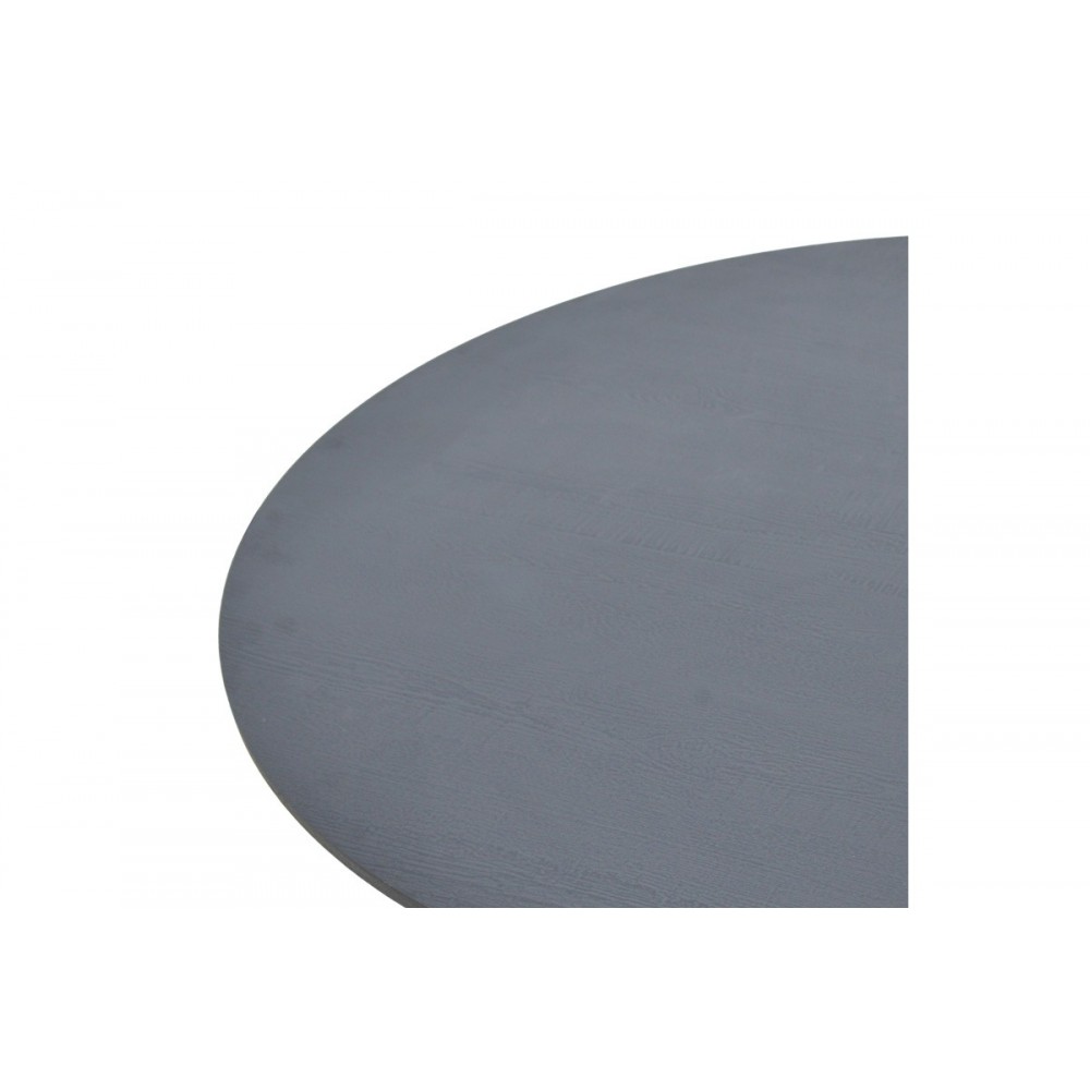 Τραπέζι "XUSON" από mdf/μέταλλο σε χρώμα ανθρακί/μαύρο Φ120x75