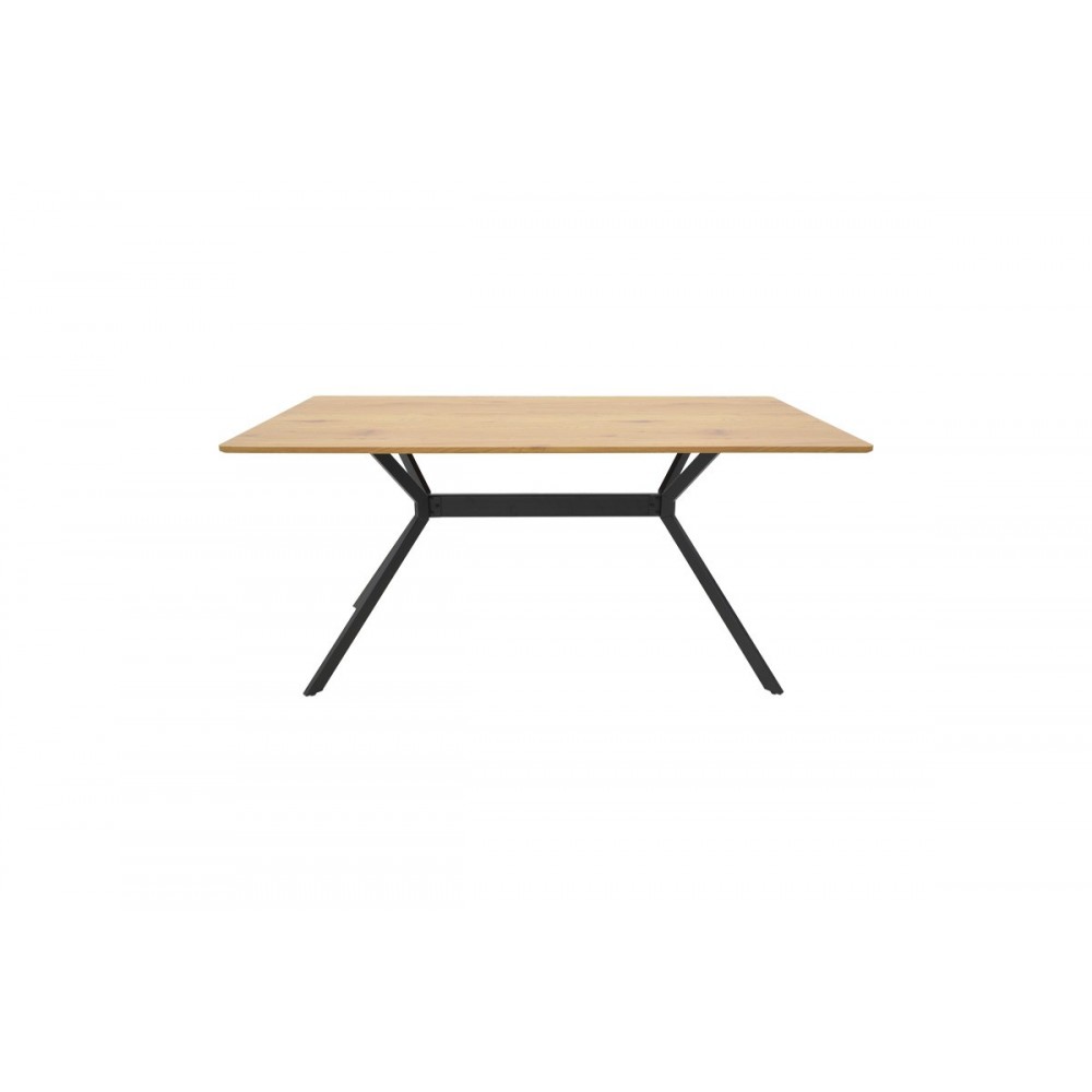 Τραπέζι "NERELIS" από mdf/μέταλλο σε χρώμα φυσικό/μαύρο 160x90x75