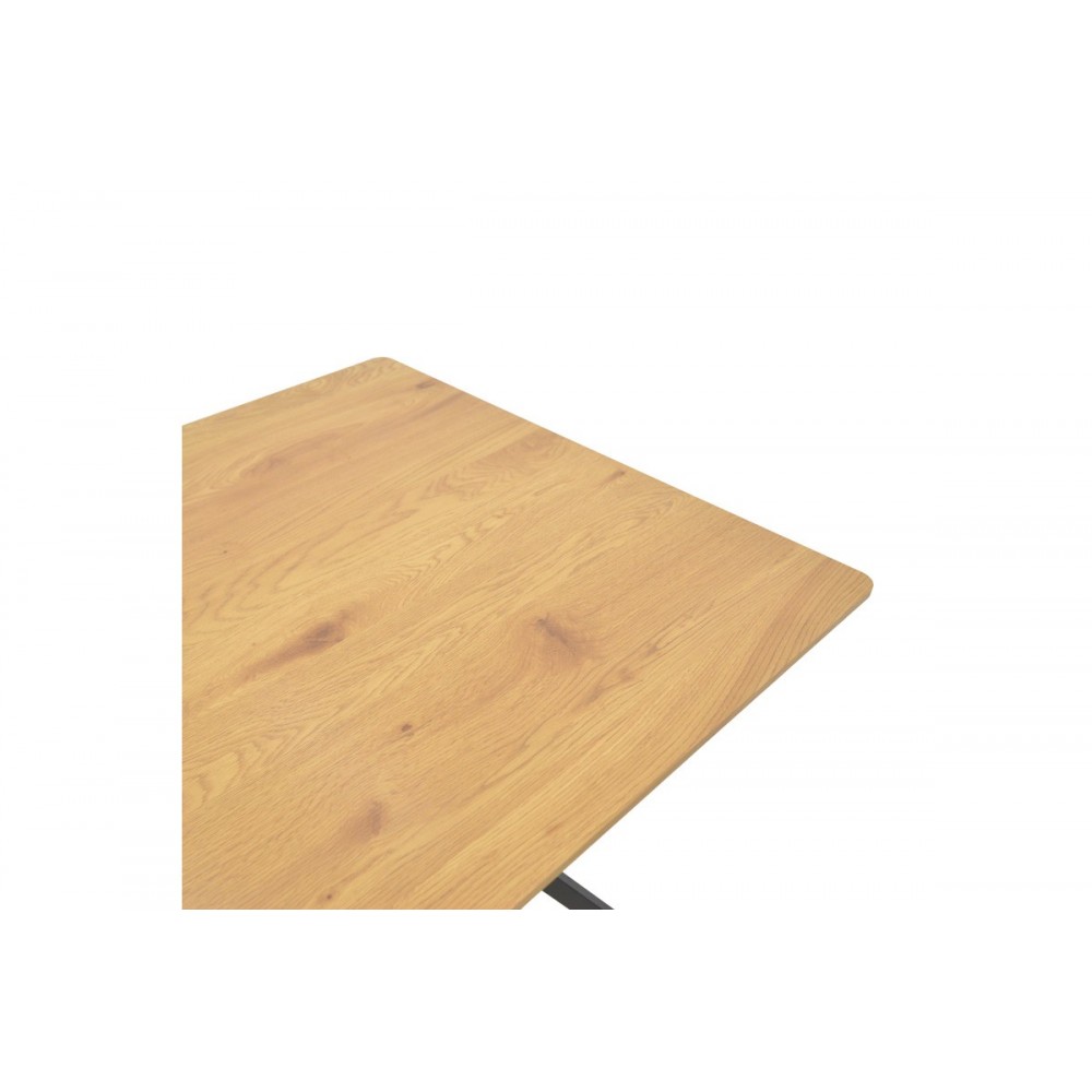 Τραπέζι "NERELIS" από mdf/μέταλλο σε χρώμα φυσικό/μαύρο 160x90x75