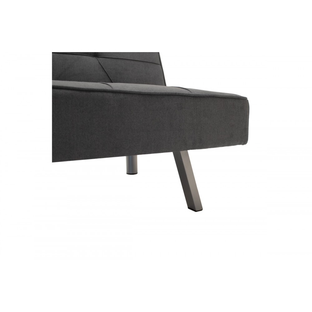 Καναπές-κρεβάτι "TRAVIS" τριθέσιος από ύφασμα σε χρώμα ανθρακί 175x83x74