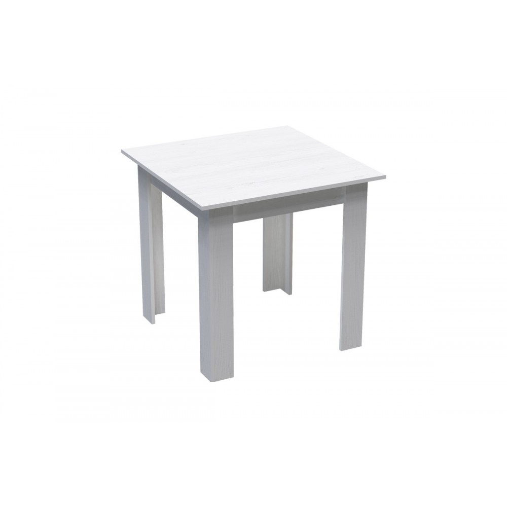 Τραπεζαρία 3τμχ "MANKA-JULITA" σε χρώμα λευκό 80x80x77