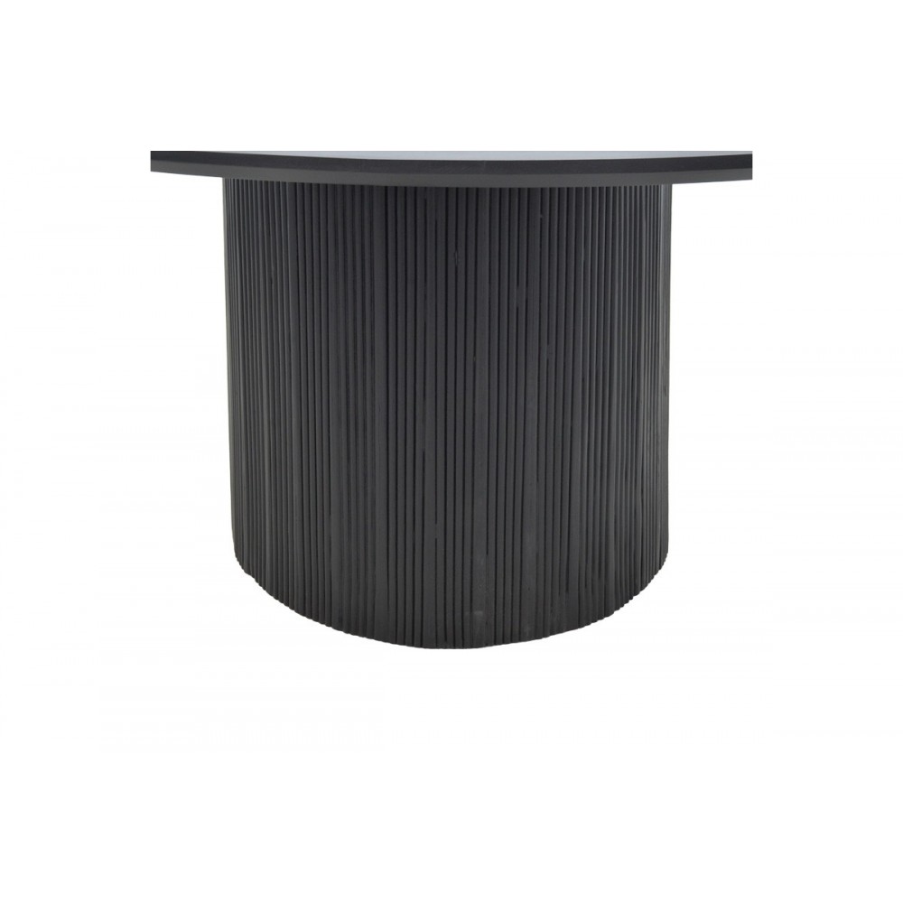 Τραπέζι "CANICULE" από ξύλο σε χρώμα μαύρο Φ150x75