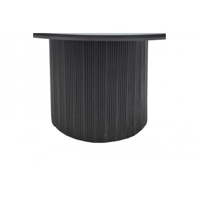 Τραπέζι "CANICULE" από ξύλο σε χρώμα μαύρο Φ150x75
