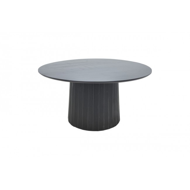 Τραπέζι "CANICULE" από ξύλο σε χρώμα μαύρο Φ150x75