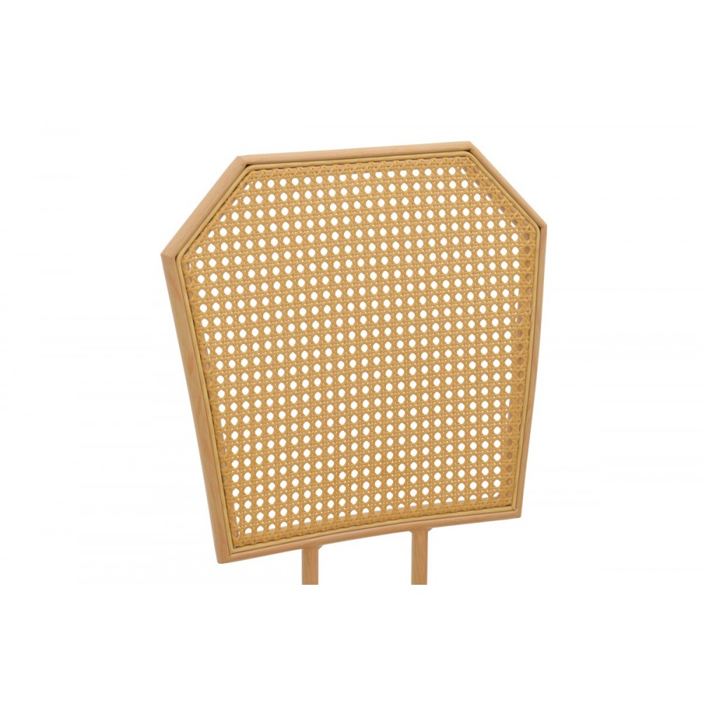 Σκαμπό μπαρ "CAMILLA I" από ύφασμα/μέταλλο σε χρώμα μπεζ/φυσικό 47.5x58x117