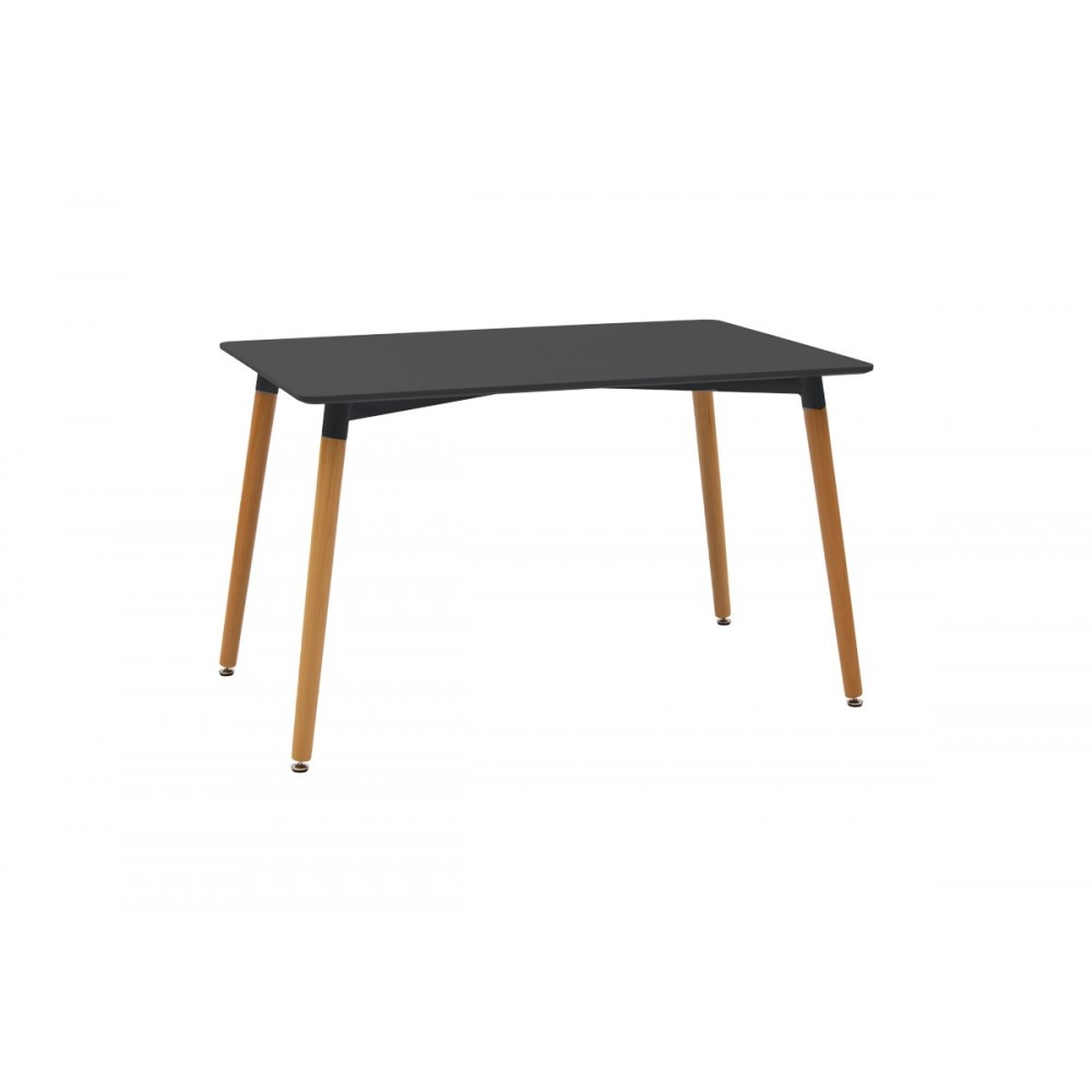 Τραπεζαρία 5τμχ "NATALI-NOOR" από mdf σε χρώμα μαύρο/φυσικό 120x80x76