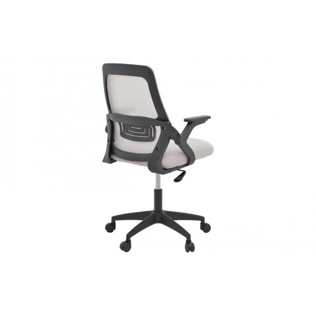 Καρέκλα γραφείου "REJI" από mesh ύφασμα σε χρώμα γκρι/μπεζ 58x60x89-99