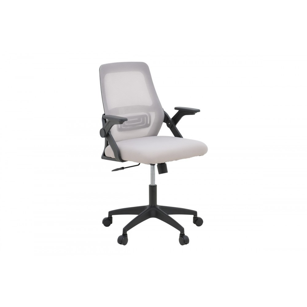 Καρέκλα γραφείου "REJI" από mesh ύφασμα σε χρώμα γκρι/μπεζ 58x60x89-99