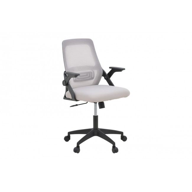 Καρέκλα γραφείου "REJI" από mesh ύφασμα σε χρώμα γκρι/μπεζ 58x60x89-99