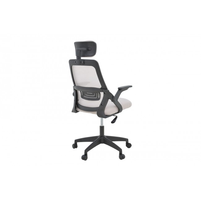 Καρέκλα γραφείου "PEJA" από mesh ύφασμα σε χρώμα γκρι/μπεζ 58x60x107-117