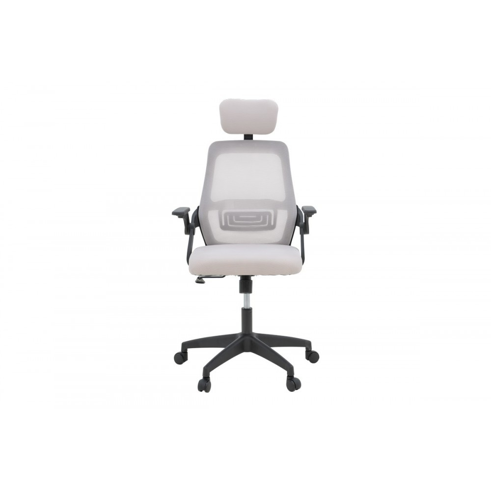 Καρέκλα γραφείου "PEJA" από mesh ύφασμα σε χρώμα γκρι/μπεζ 58x60x107-117