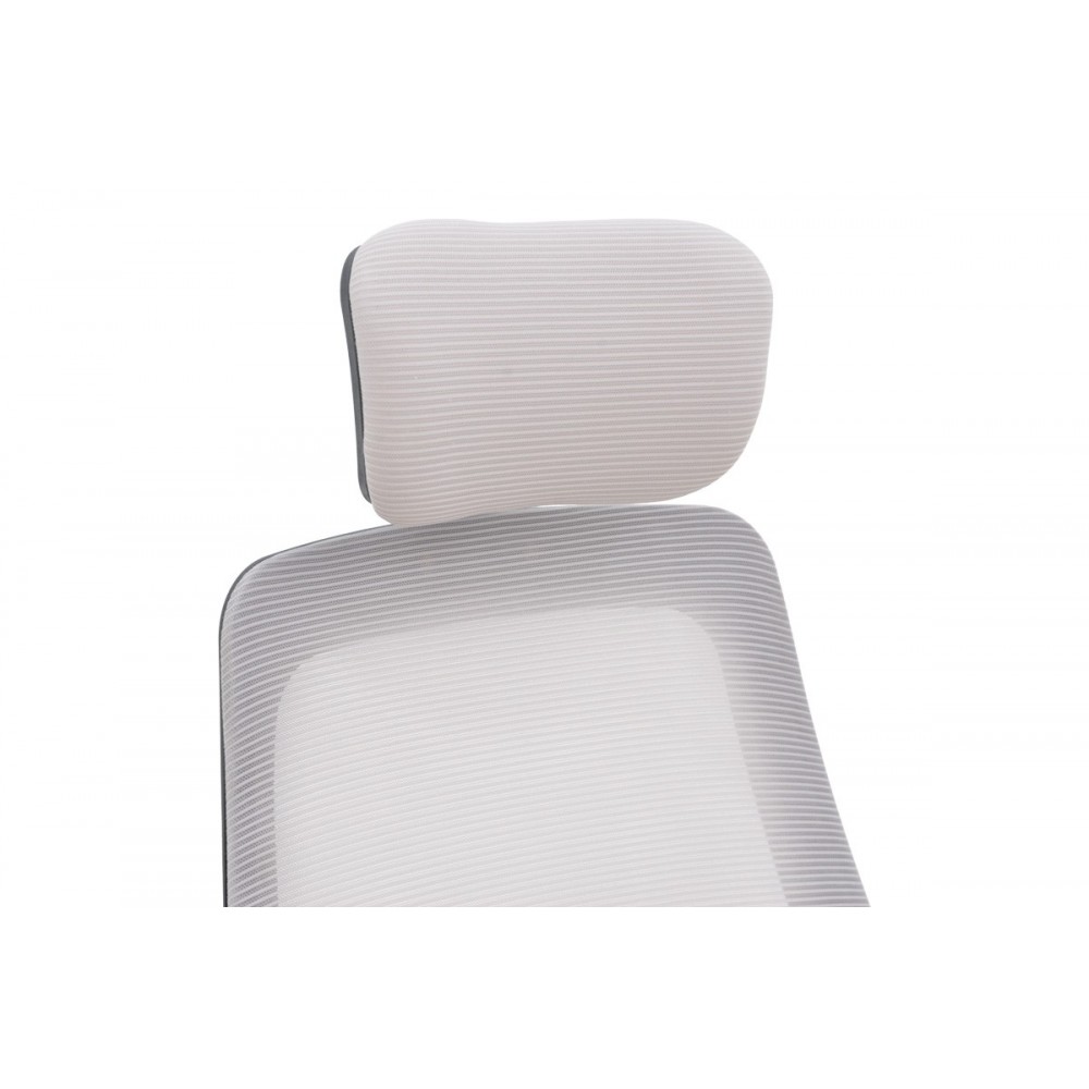 Καρέκλα γραφείου "PEJA" από mesh ύφασμα σε χρώμα γκρι/μπεζ 58x60x107-117