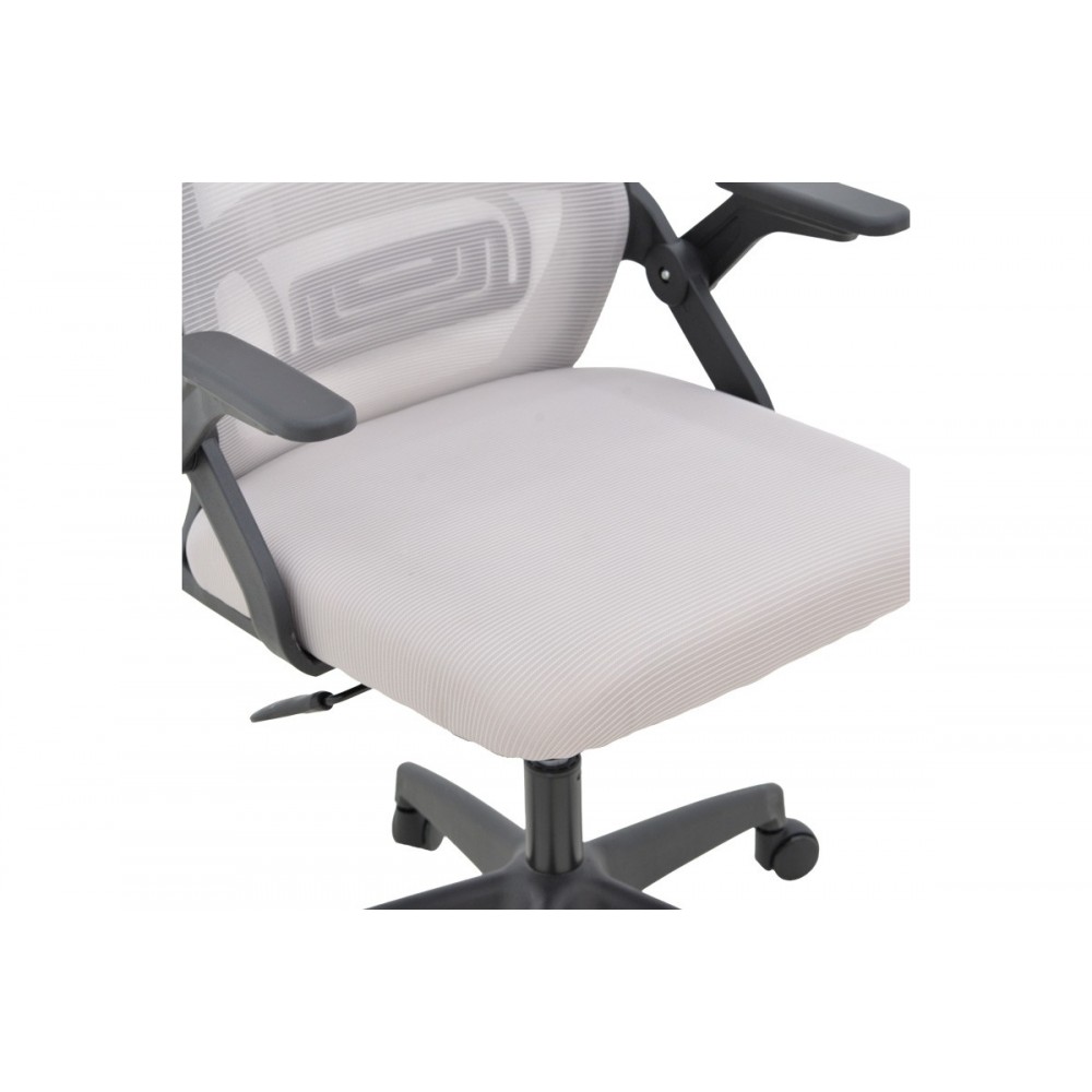 Καρέκλα γραφείου "PEJA" από mesh ύφασμα σε χρώμα γκρι/μπεζ 58x60x107-117
