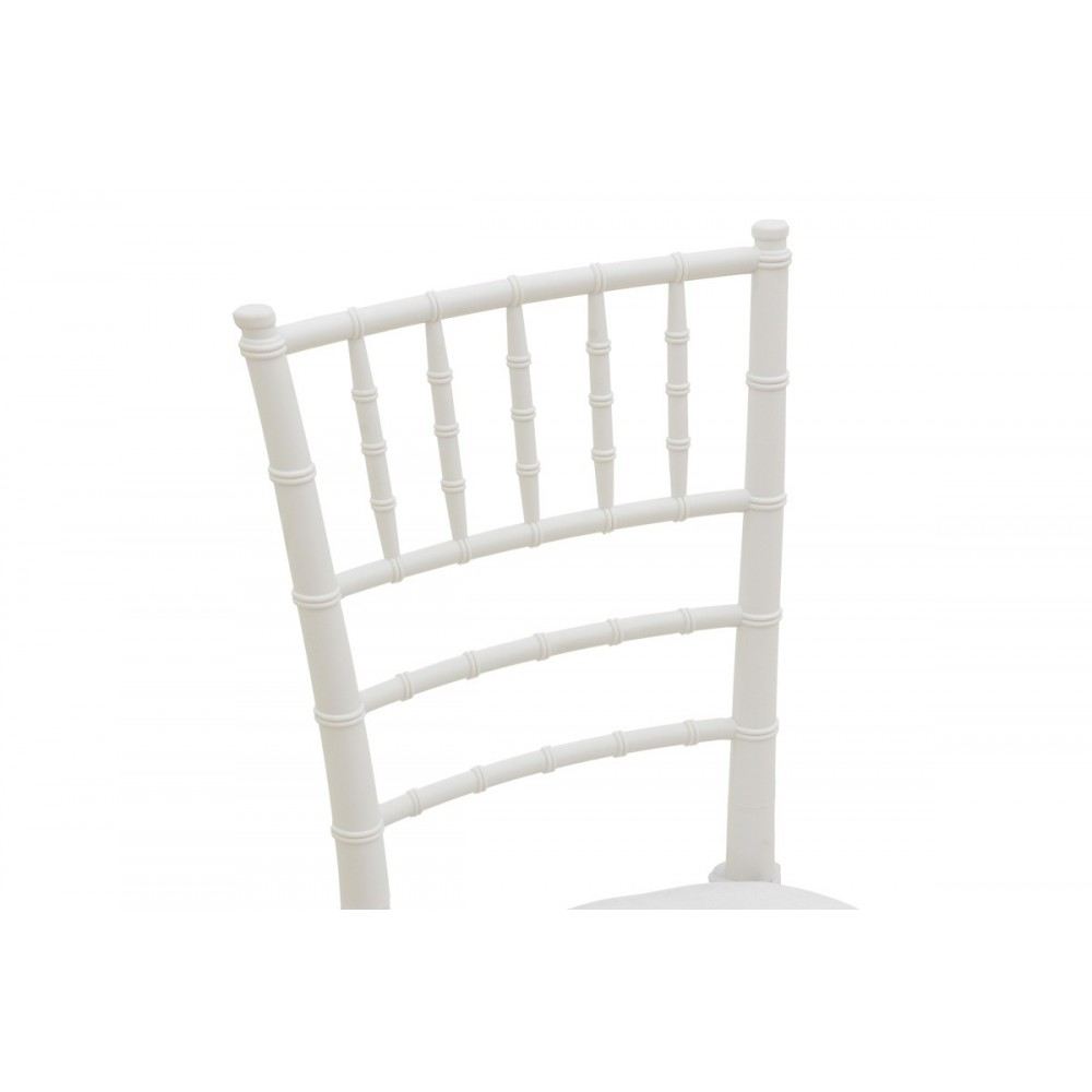 Καρέκλα "TIFFANY" από pp σε χρώμα λευκό με μαξιλάρι 40x40x88