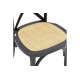 Καρέκλα "DYLON" από ξύλο/rattan σε χρώμα μαύρο/φυσικό 48x52x89