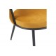 Πολυθρόνα "ALKIA" από βελούδο/μέταλλο σε χρώμα κίτρινο/μαύρο 60x57x68