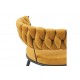 Πολυθρόνα "ALKIA" από βελούδο/μέταλλο σε χρώμα κίτρινο/μαύρο 60x57x68