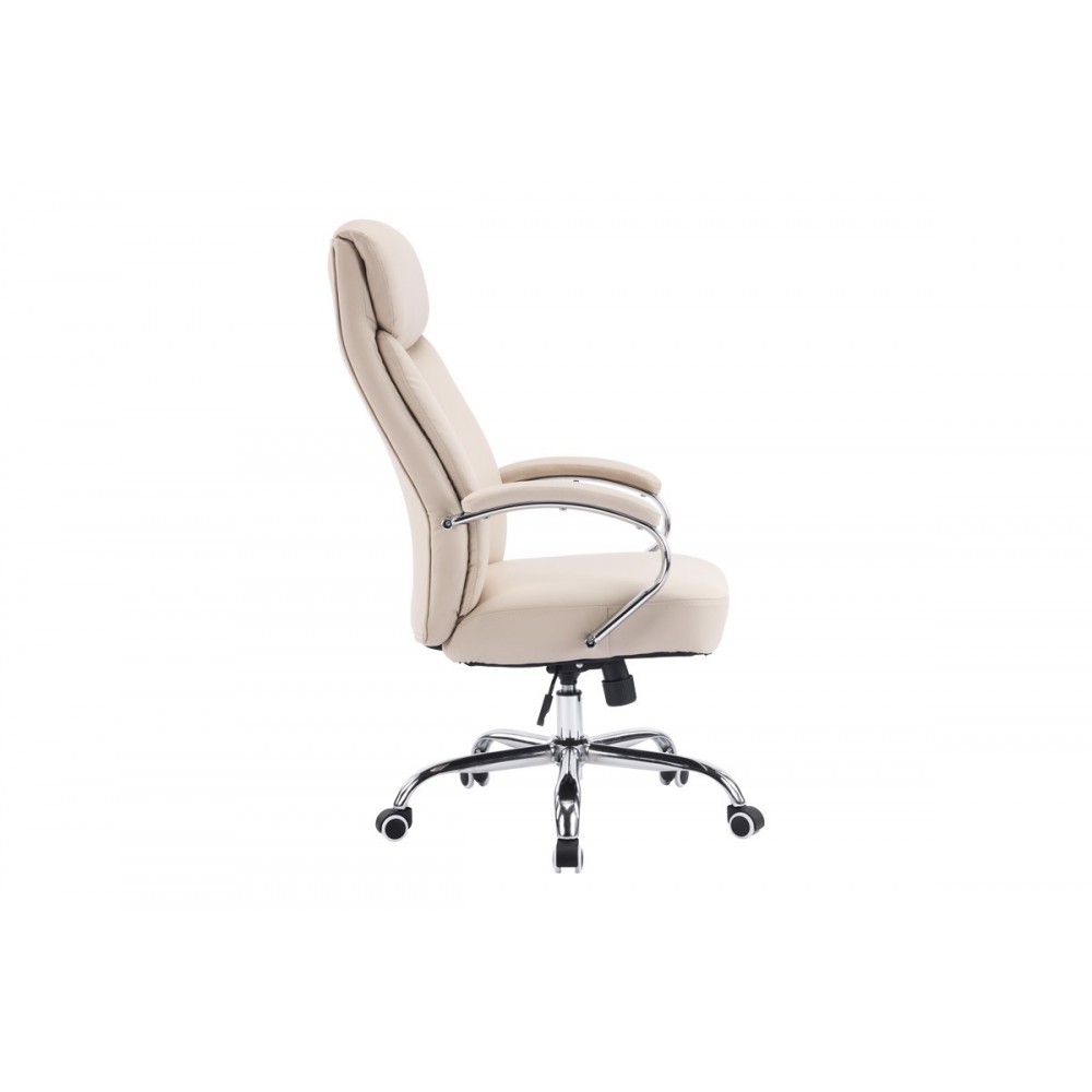 Καρέκλα γραφείου "VENZA" από pu σε χρώμα μπεζ 70x65x117-124
