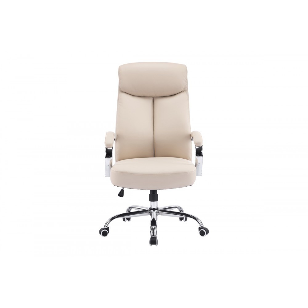 Καρέκλα γραφείου "VENZA" από pu σε χρώμα μπεζ 70x65x117-124