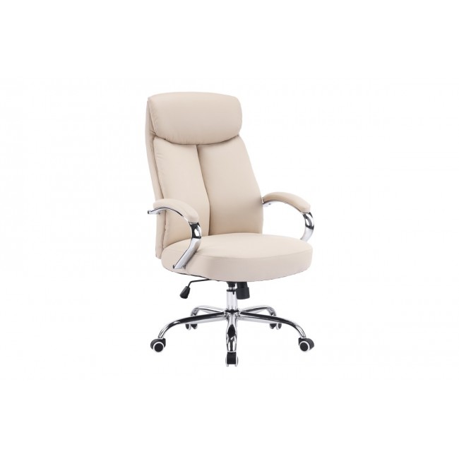 Καρέκλα γραφείου "VENZA" από pu σε χρώμα μπεζ 70x65x117-124