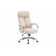 Καρέκλα γραφείου "VENZA" από pu σε χρώμα μπεζ 70x65x117-124