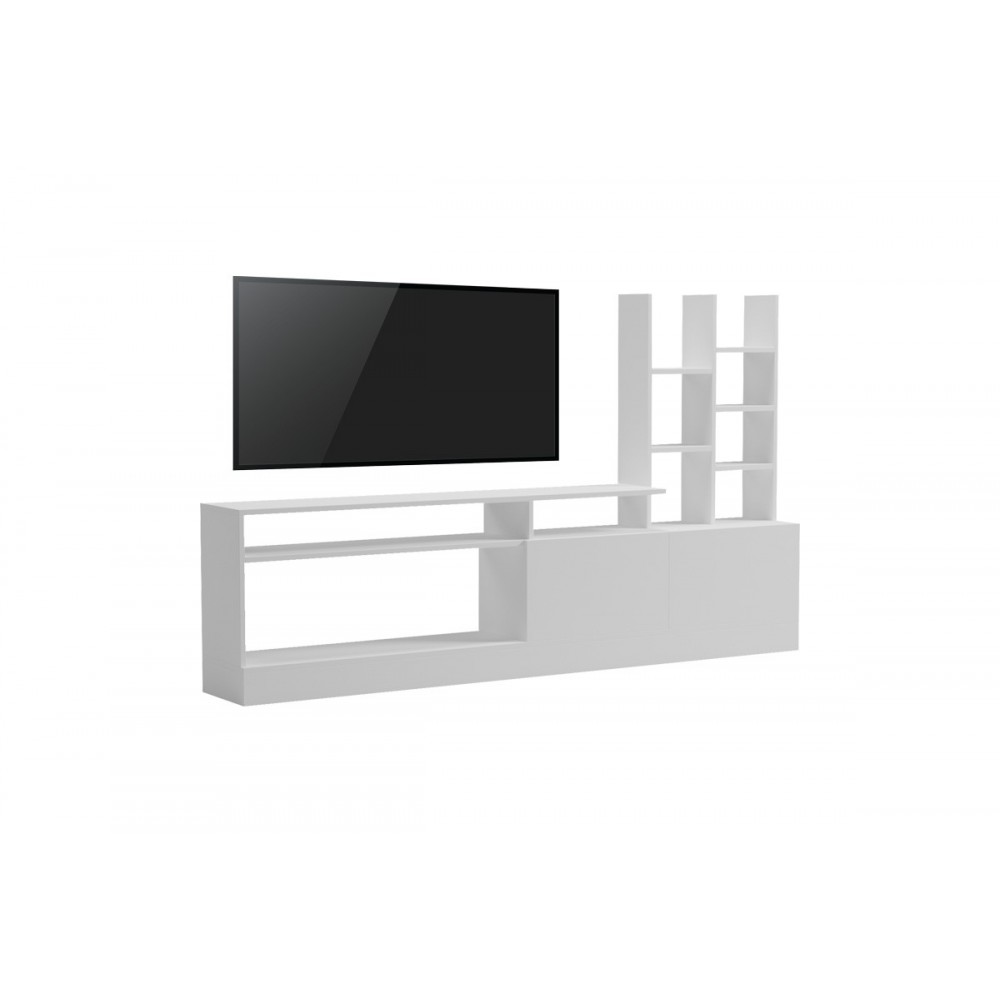 Σύνθετο σαλονιού "SERUNO" σε χρώμα λευκό 170x25x100