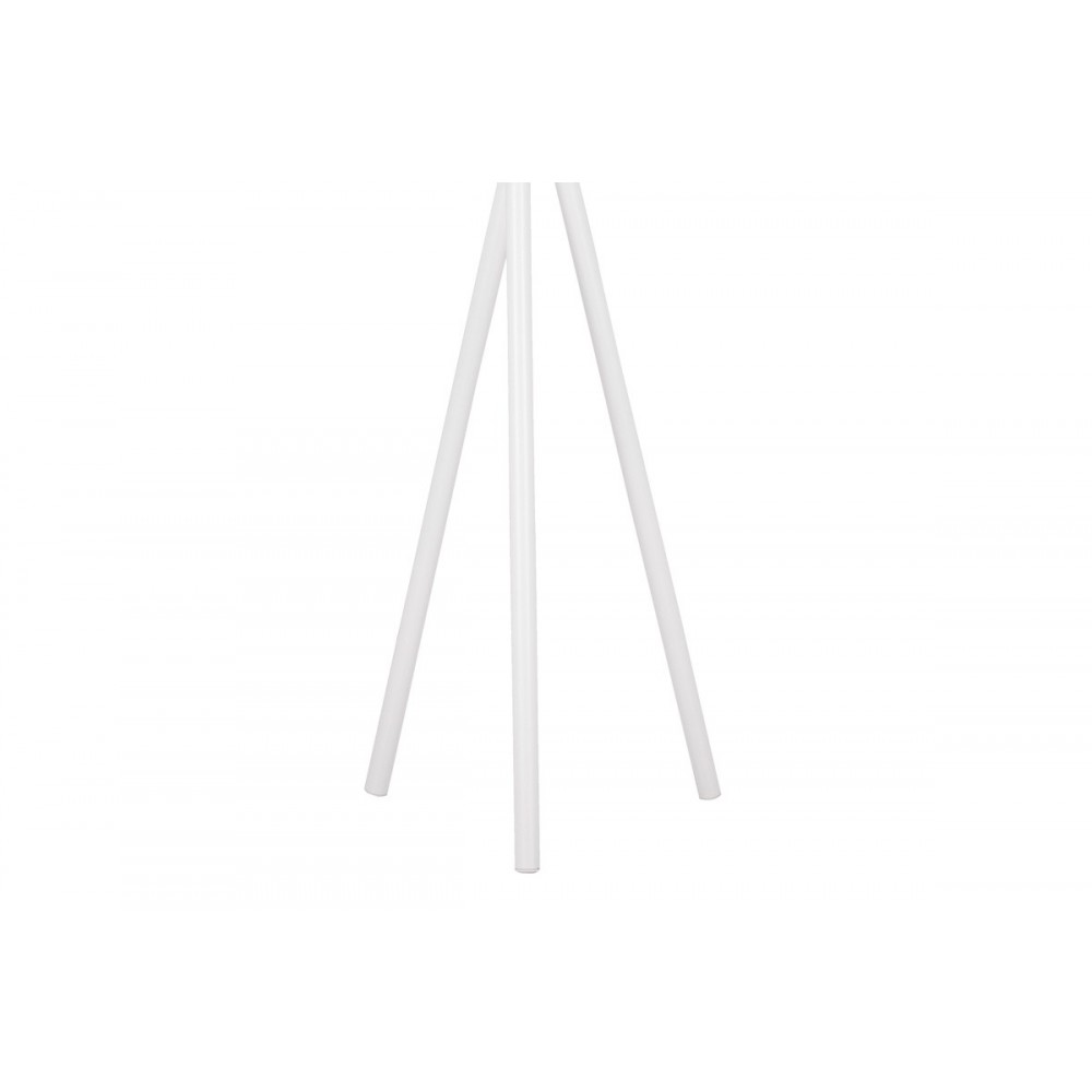 Καλόγερος "SIGAR" από μέταλλο/ξύλο σε χρώμα λευκό/φυσικό 49x51x187