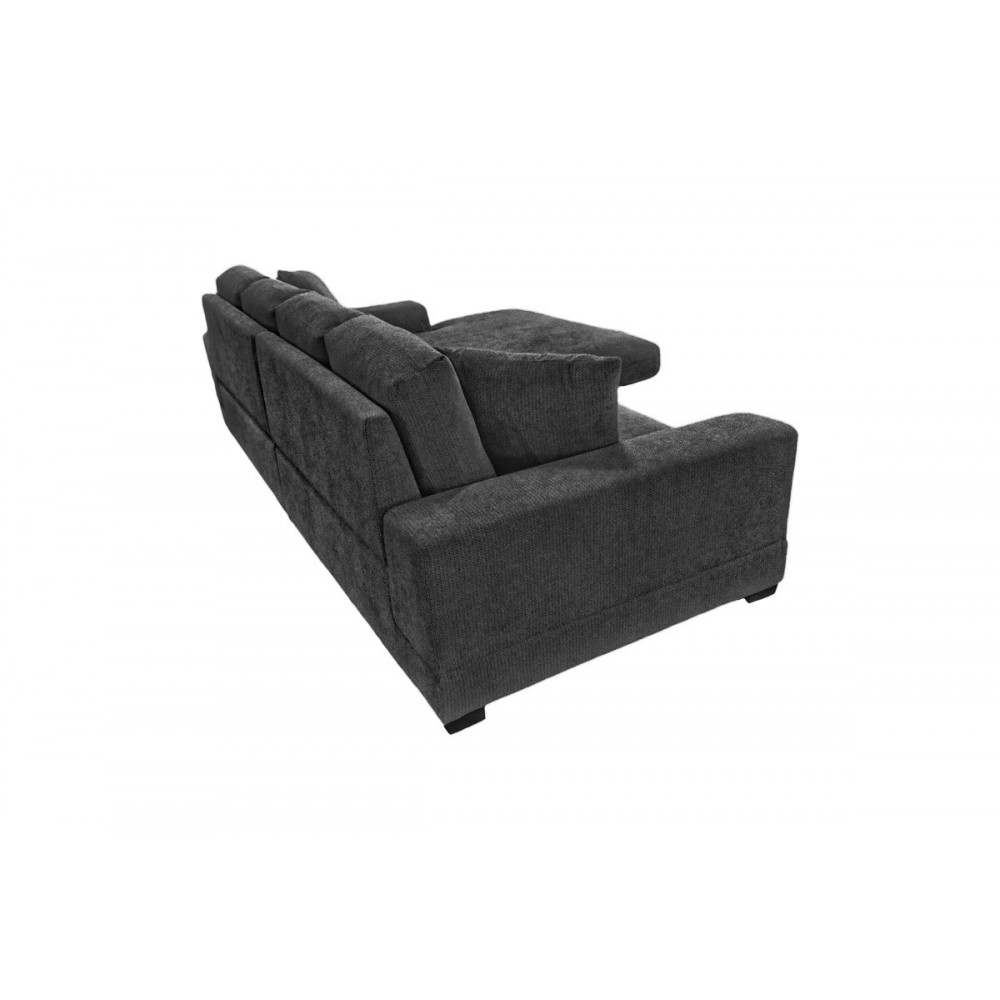 Γωνιακός καναπές "CORNERDO" αναστρέψιμος από ύφασμα σε χρώμα ανθρακί 265x175x85
