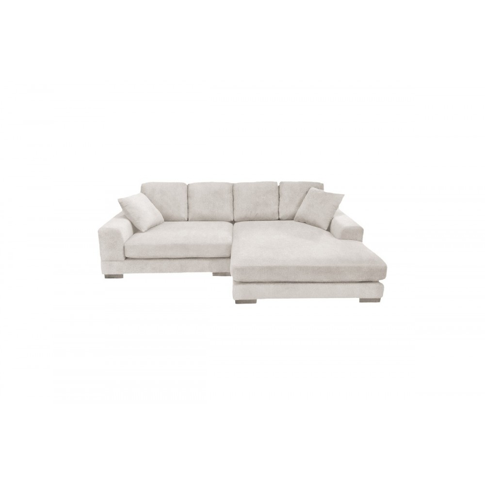 Γωνιακός καναπές "CORNERDO" αναστρέψιμος από ύφασμα σε χρώμα ιβουάρ 265x175x85