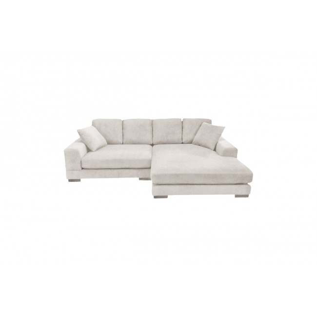 Γωνιακός καναπές "CORNERDO" αναστρέψιμος από ύφασμα σε χρώμα ιβουάρ 265x175x85