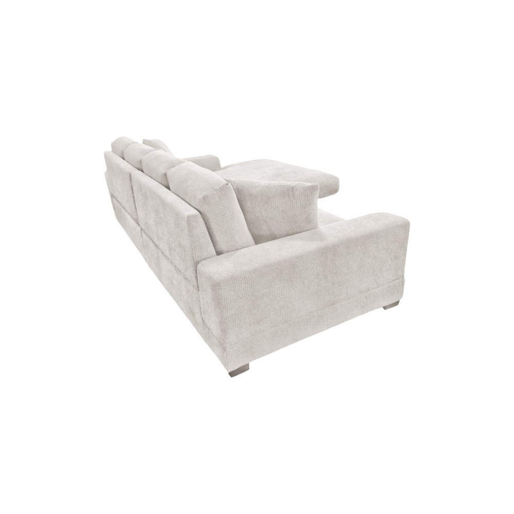 Γωνιακός καναπές "CORNERDO" αναστρέψιμος από ύφασμα σε χρώμα ιβουάρ 265x175x85