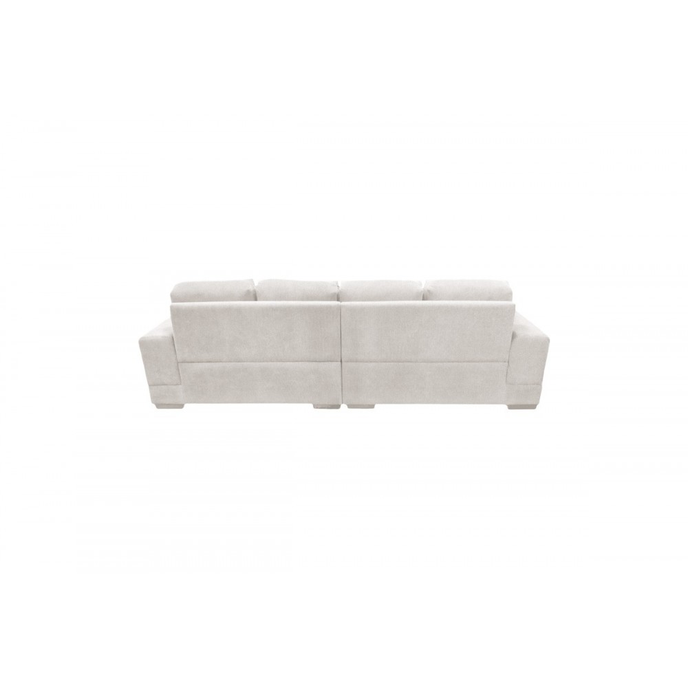 Γωνιακός καναπές "CORNERDO" αναστρέψιμος από ύφασμα σε χρώμα ιβουάρ 265x175x85
