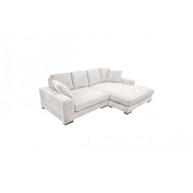 Γωνιακός καναπές "CORNERDO" αναστρέψιμος από ύφασμα σε χρώμα ιβουάρ 265x175x85