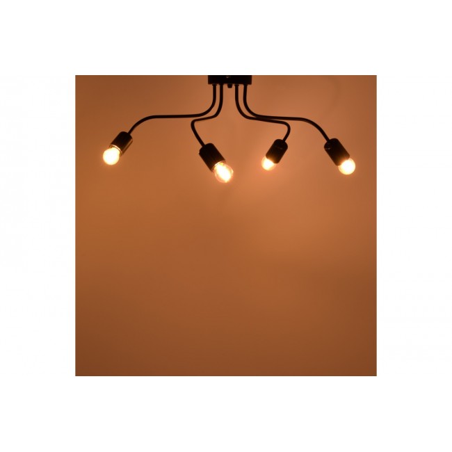 Φωτιστικό πολύφωτο "LUCHTER" από μέταλλο σε χρώμα μαύρο 60x60x15