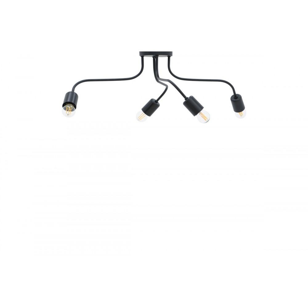 Φωτιστικό πολύφωτο "LUCHTER" από μέταλλο σε χρώμα μαύρο 60x60x15