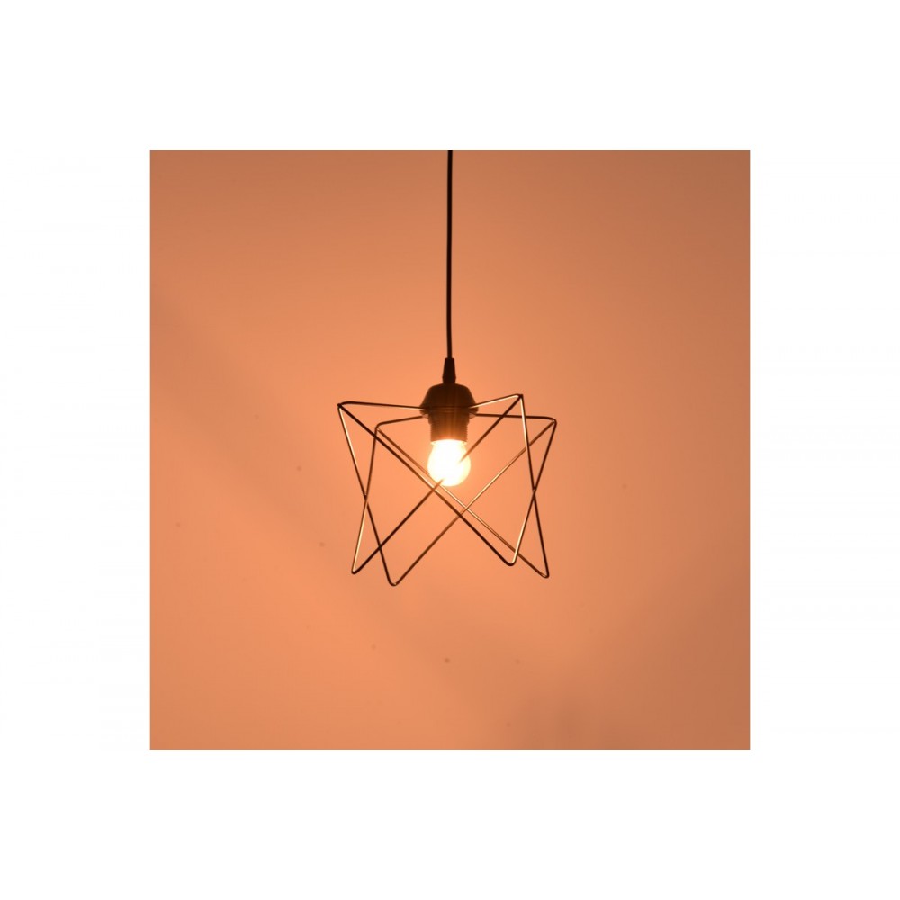 Φωτιστικό οροφής "LANGIT" από μέταλλο σε χρώμα μαύρο 18x18x65