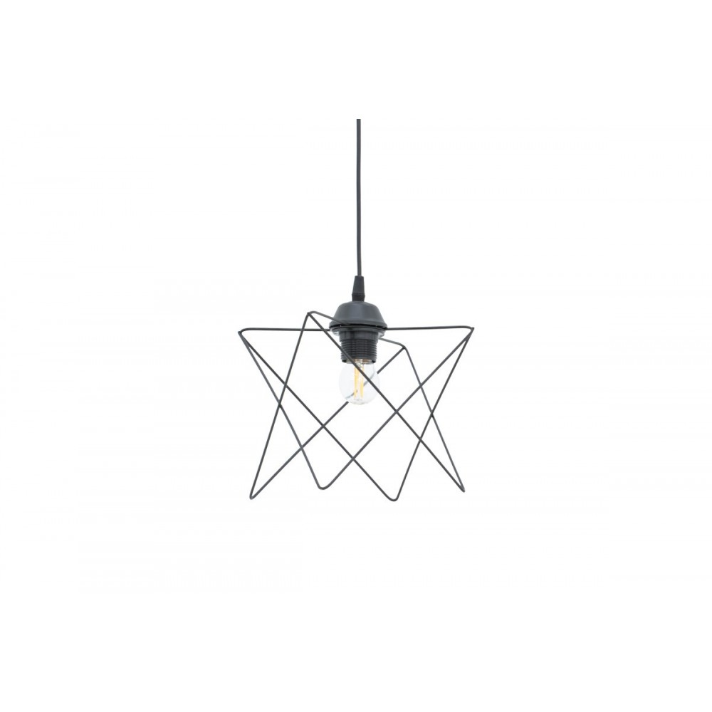 Φωτιστικό οροφής "LANGIT" από μέταλλο σε χρώμα μαύρο 18x18x65