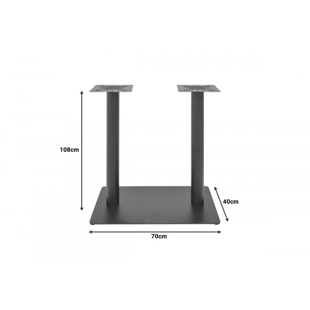 Βάση τραπεζιού "GIVOSA" από μέταλλο σε χρώμα μαύρο 70x40x108