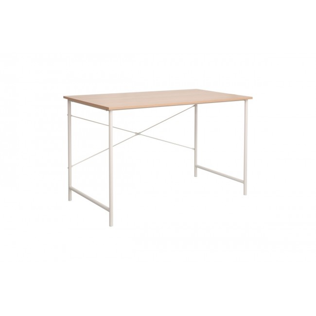 Γραφείο εργασίας "SENZIA" από μέταλλο σε χρώμα φυσικό/λευκό 120x60x75