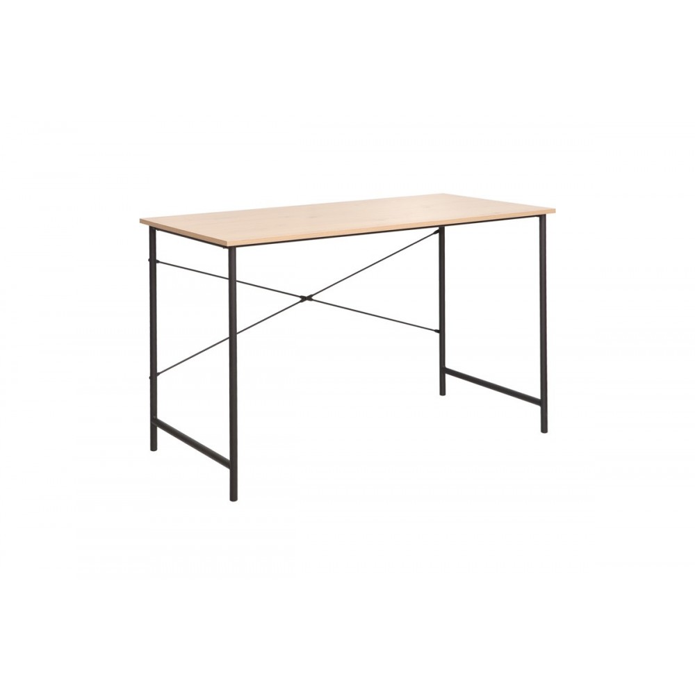 Γραφείο εργασίας "SENZIA" από μέταλλο σε χρώμα φυσικό/μαύρο 120x60x75