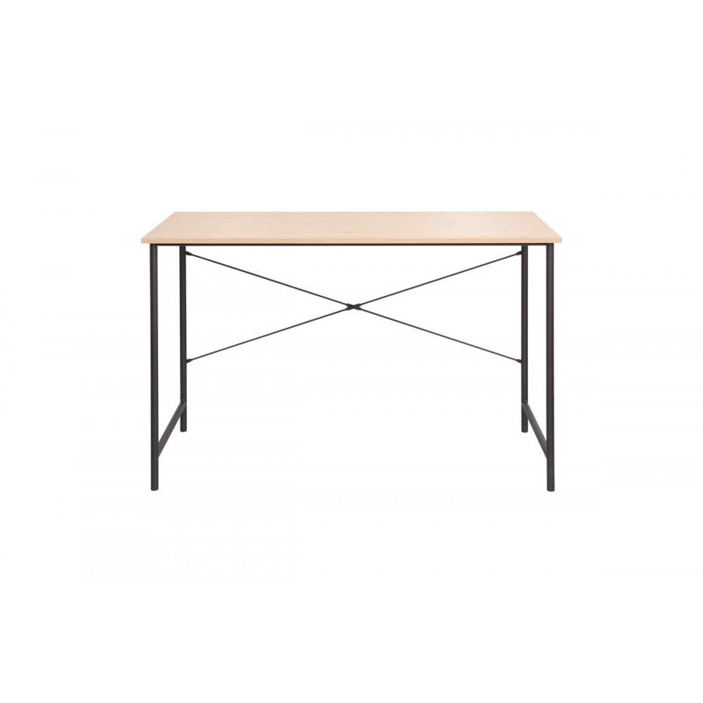 Γραφείο εργασίας "SENZIA" από μέταλλο σε χρώμα φυσικό/μαύρο 120x60x75